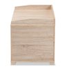 Baxton Studio Mariam ModernOak Finished Wood Cat Litter Box Cover House 194-11763-ZORO